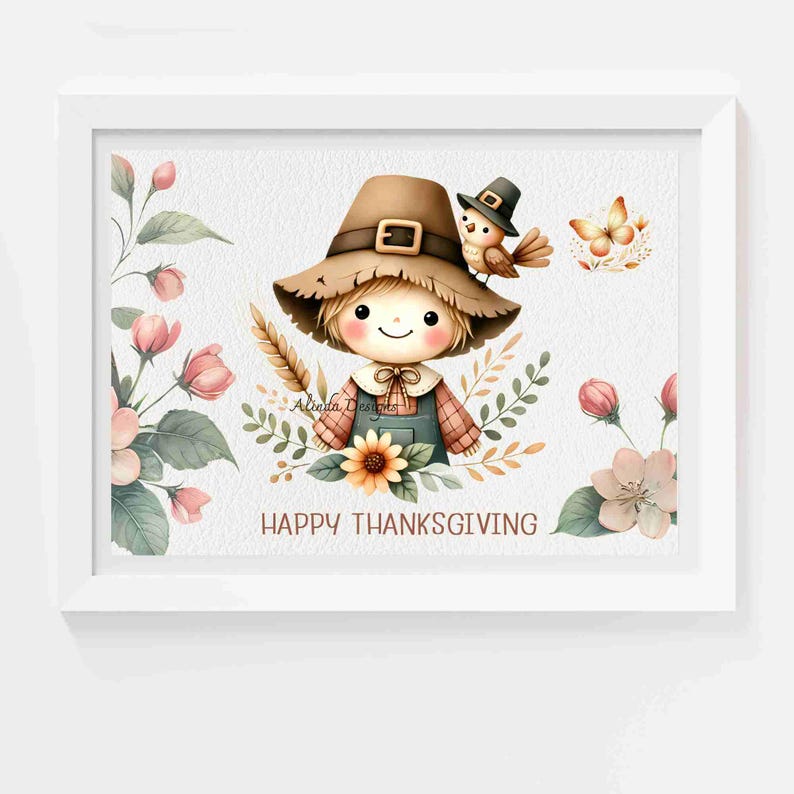 Watercolor Fall Harvest Clipart, Thanksgiving Clipart, Autumn Leaves, Pumpkins and Harvest Elements, DIY Projects, Junk Journal Thanksgiving