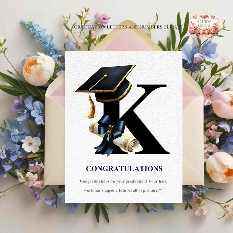 Graduation Alphabet PNG: Black & Gold Clipart Digital Download - Etsy