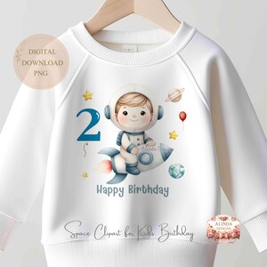 Astronaut Geburtstags Clipart, Rakete Junge PNG für Kinder Shirt & Dekorationen zum Thema Weltraum, Printable Kindergeburtstag, Kinderzimmer Kinderzimmer