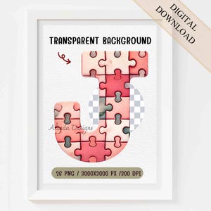 Puzzle Alphabet Clipart, Fun A-Z Puzzle Themed Letters, Educational ...