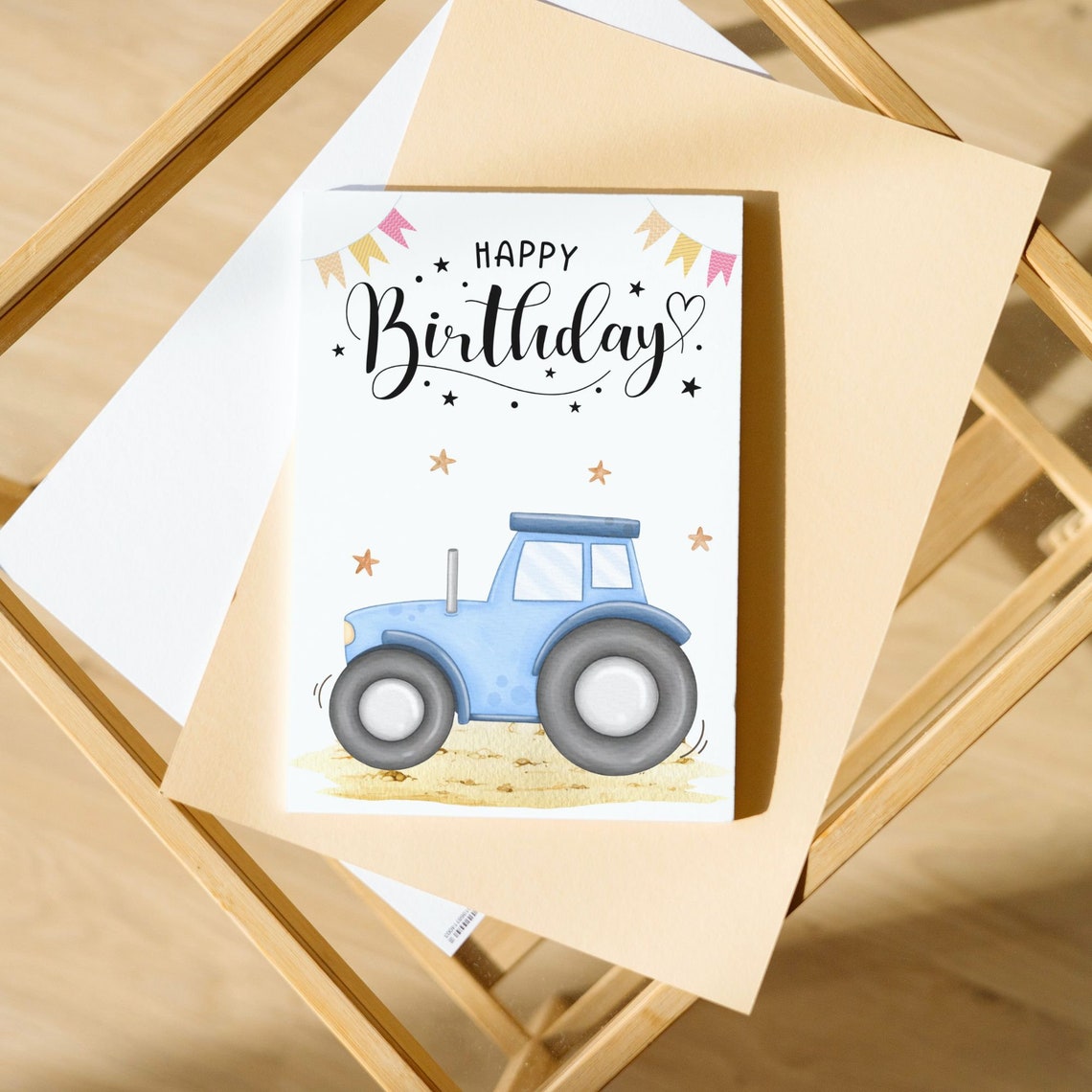 Tractor Birthday Card Print, Perfect Card for Your Favorite Farmer, Kids Birthday Card ...