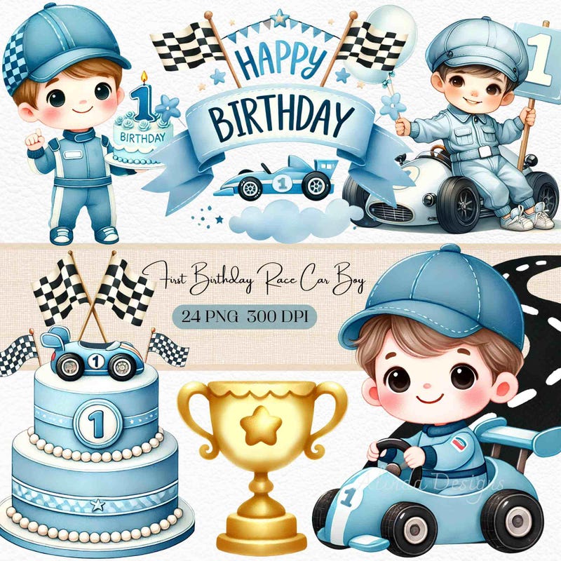 Number Three Racing Theme Racing 1st Birthday Cake - Etsy UK