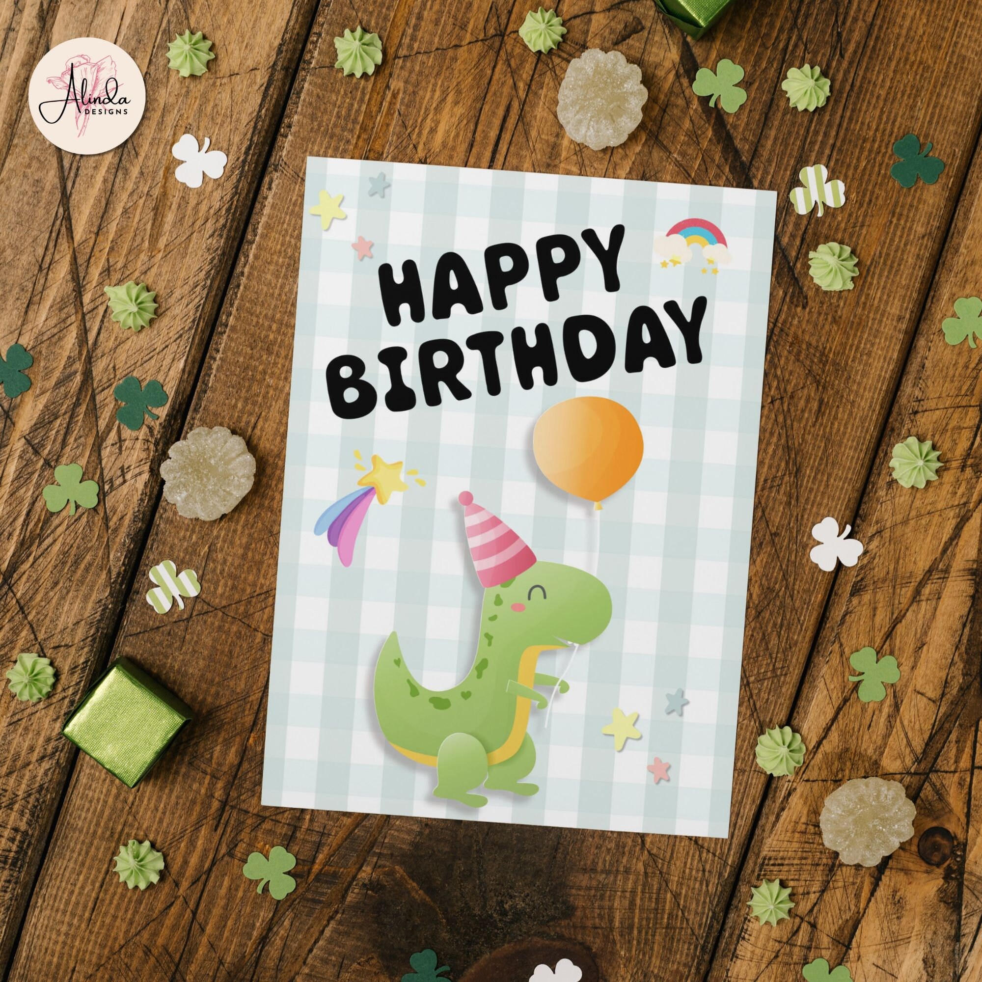 Dinosaur Birthday Card, Dinosaur Card, Dinosaur Birthday Boy, Birthday ...