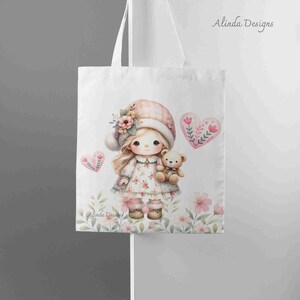 Cute Flower Girls Birthday Clipart, Adorable Kids Party Graphics, Instant Download, Nursery Decor, Scrapbooking, DIY Invitations, Printable