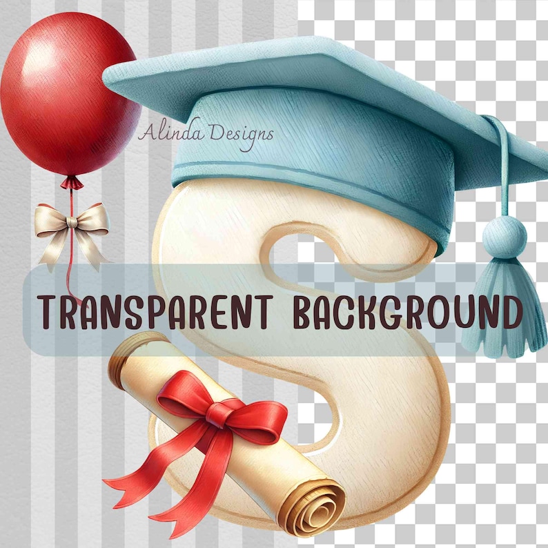 Graduation Alphabet Clipart A-Z: Kids PNG Letters Digital Download - Etsy
