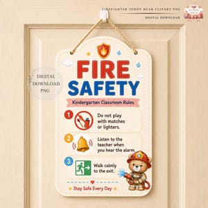 Firefighter Teddy Bear Clipart Bundle PNG, Cute Fireman Bear, Fire Station Clipart, Fire Truck, Kids Firefighter, Baby Boy Birthday, Fire Truck Birthday Party Decorations, Classroom Activities, Sublimation Projects