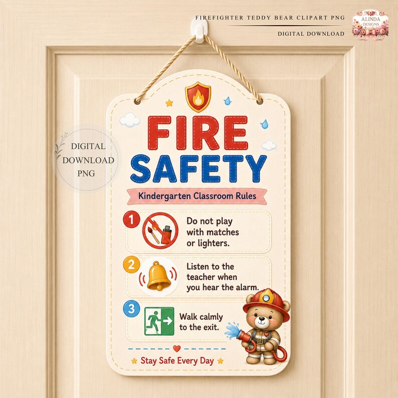 Firefighter Teddy Bear Clipart Bundle PNG, Cute Fireman Bear, Fire Station Clipart, Fire Truck, Kids Firefighter, Baby Boy Birthday, Fire Truck Birthday Party Decorations, Classroom Activities, Sublimation Projects