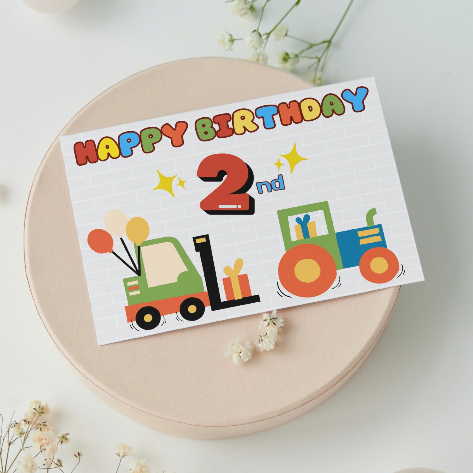 Tractor Birthday Card Print, Perfect Card for Your Favorite Farmer, Kids Birthday Card ...