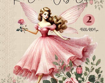 Retro Christmas Angel Clipart: Vintage Holiday PNG (Digital Download)
