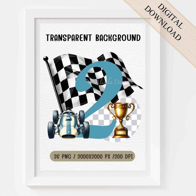 Racing Car Alphabet Clipart: Blue Letters & Numbers PNG (digital ...