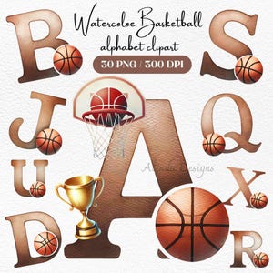 Clipart Lettres De L'alphabet Basketball, Lettres Sur Le Thème Du Sport, Déco Pour Enfants, Polices De Caractères Basketball, Alphabet Du Sport, Invitations, Scrapbooking, Loisirs Créatifs