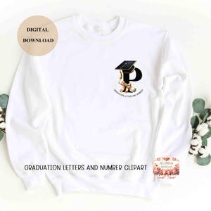 Graduation Letters and Numbers Clipart, Graduation Invitations, Numbers Clipart, Graduation party decor, Graduation Art, A-Z Alphabet and Numbers 0-9, Crafts