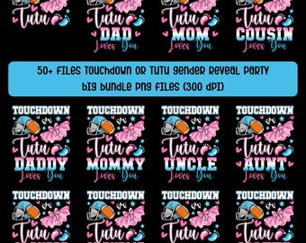 Pacchetto di clipart PNG con rivelazione del sesso di Touchdown o Tutu (oltre 50 file) - Download immediato