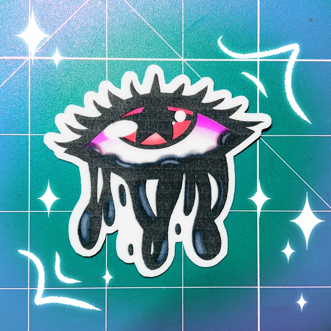 Sticker Red Eye Blood of the Red Eye Spooky Handmade Glossy Sticker - Etsy