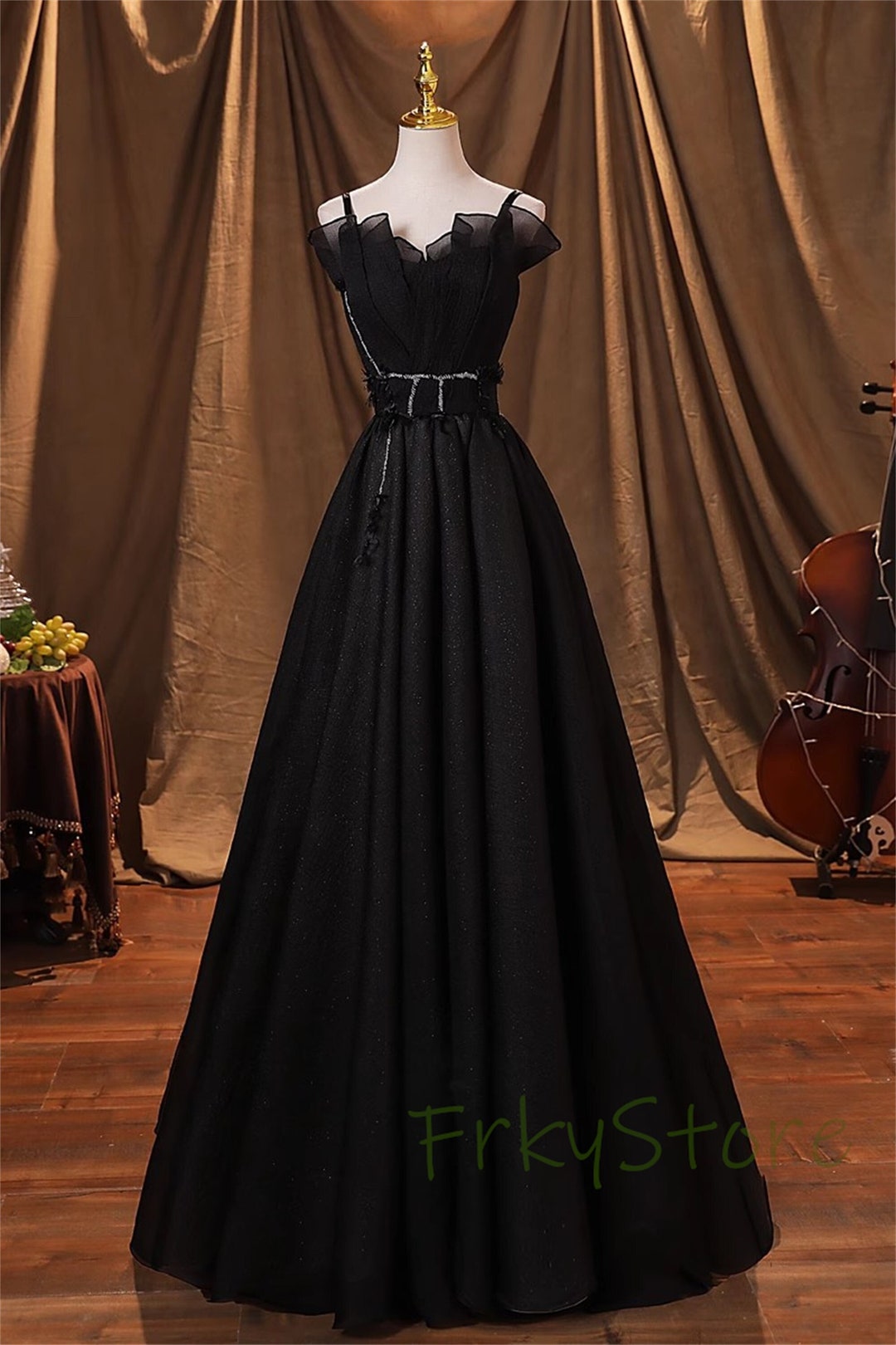 black simple prom dresses evening dresses