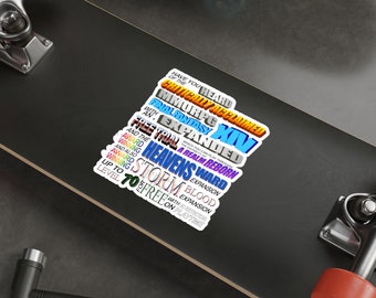 Critically Acclaimed MMORPG Wordart Die-Cut Stickers