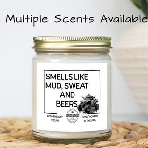 Funny Candle Gift for ATV Fan, Side-by-Side ATV Smells like Mud Sweat and Beers, Funny Gift for Friend, UTV Gift, Mid Life Crisis, SxS