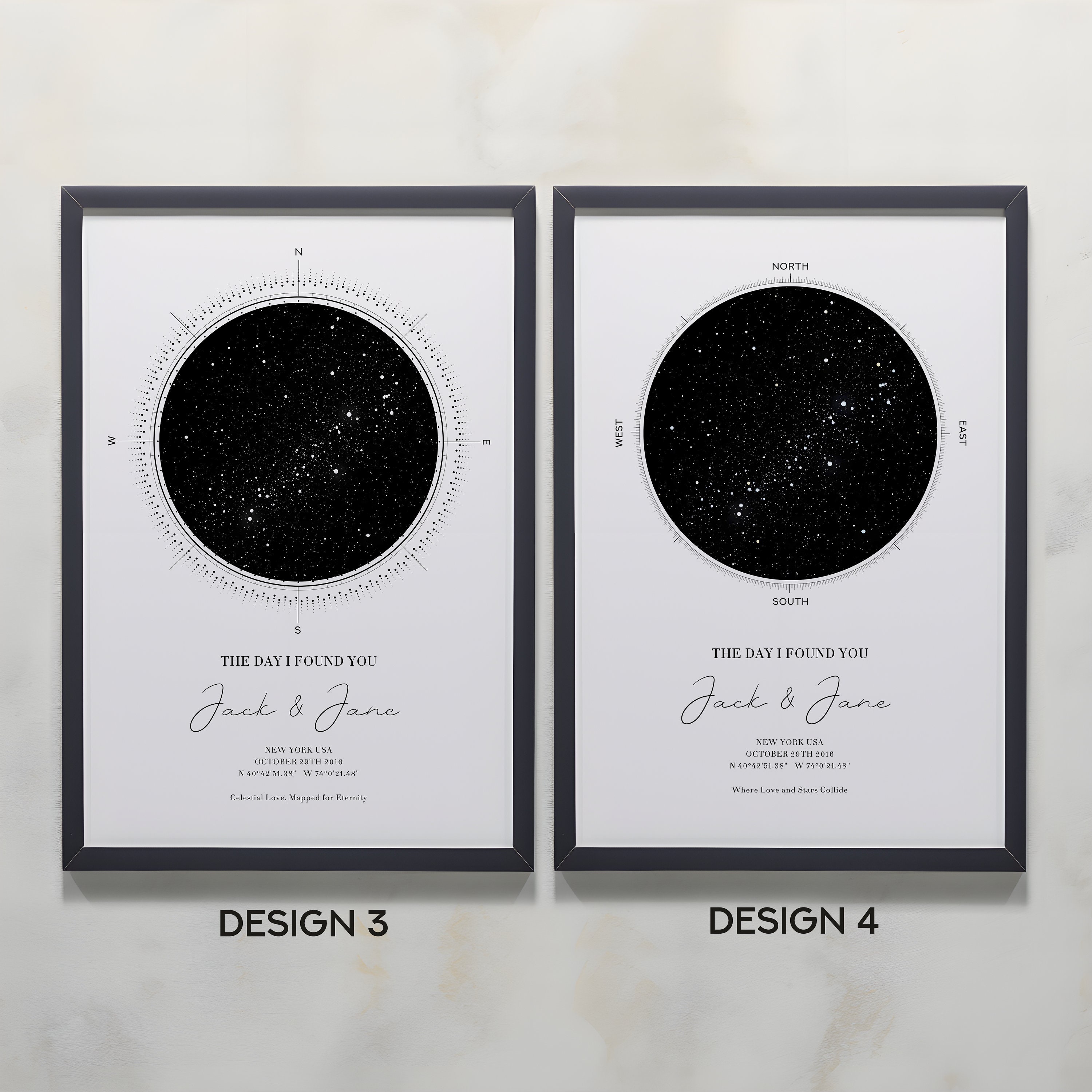 Digital Custom Star Map, Constellation Map, Star Map by Date, Personalized Gift, Special Date