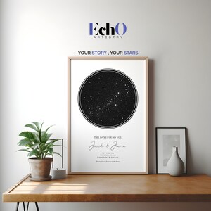 Custom Star Map By Date, Constellation Map, Star Map Printable, Personalized Special Date Anniversary Gift, Night Sky Star Chart, Sky Map