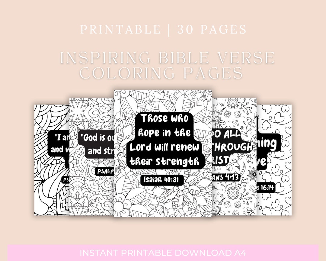 Bible Verse Inspirational Coloring Pages. Christian Coloring Page