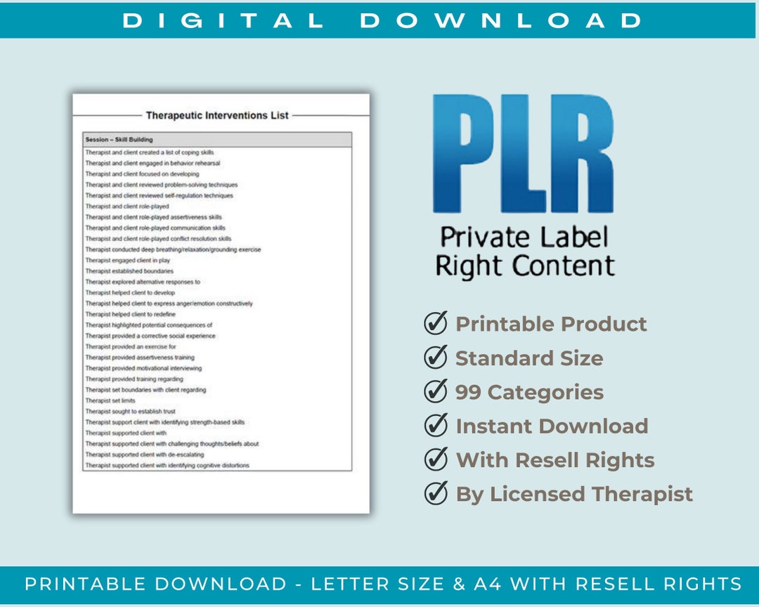 Comparison With Competitors of Therapy Printables PLR Kit