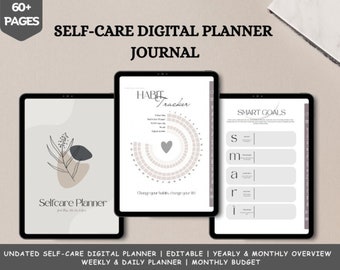 2024 Digital Planner Undated, Self-care Planner, That Girl Digital planner, Habit Tracker, Weekly and Monthly Digital Planner, PDF Planner