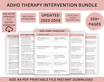 Therapeutic interventions, therapy intervention list, therapist cheat sheets, documentation terms reference sheet, clinical therapy notes