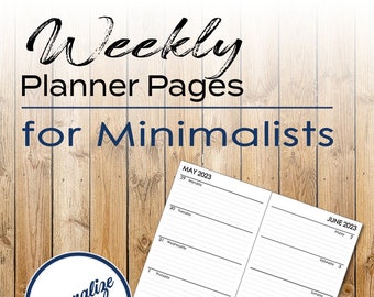 ミニマリストウィークリープランナーハーフページブックレット