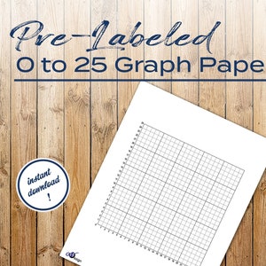 Pre-labeled Graph Paper (0 to 25) - Etsy