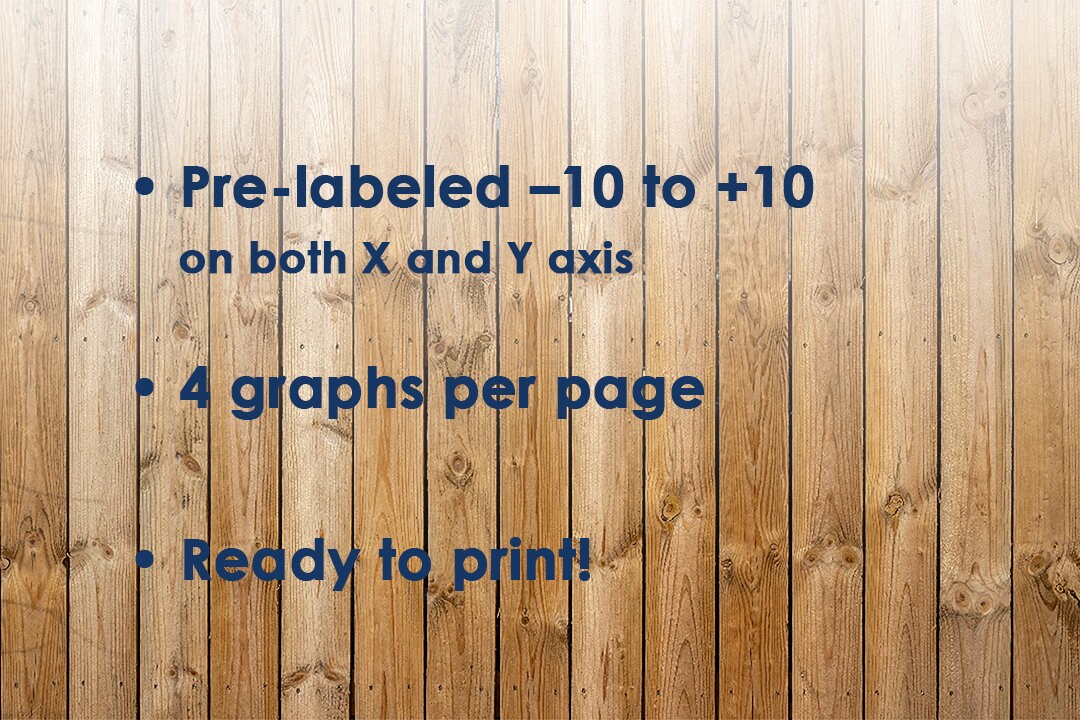 Pre labeled Graph Paper 10 To 10 Etsy Pre labeled graph paper 10 to 10 etsy