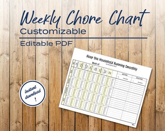 週ごとの家事表 - クリックして入力