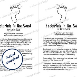 Footprints in the Sand, Adapted for Little Kids