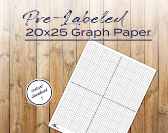 Pre-labeled Graph Paper (20x25)