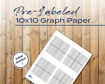 Pre-labeled Graph Paper (-10 to +10)