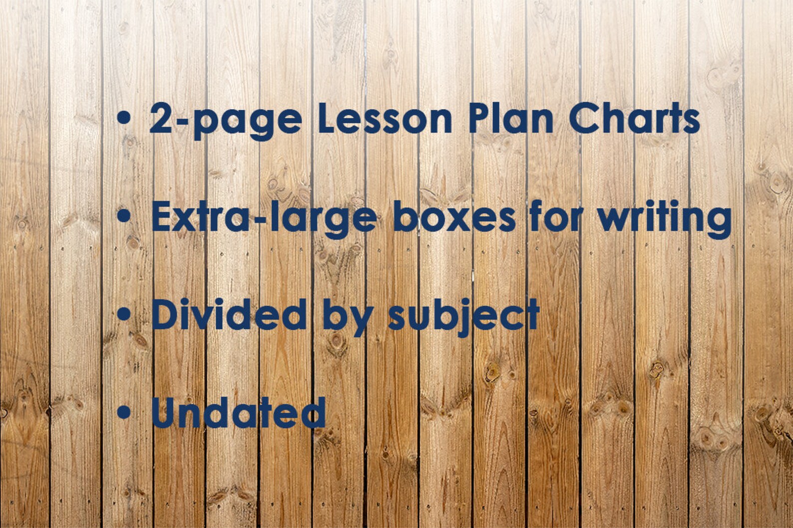 Printable Weekly Lesson Plan Chart Template by Subject - Etsy