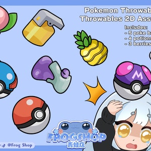 PKMN Throwables | Vtuber Streaming Assets | Twitch Integrated Throwing System