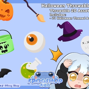 Halloween Throwables | Vtuber Streaming Assets | Twitch Integrated Throwing System