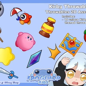 Kirby Throwables | Vtuber Streaming Assets | Twitch Integrated Throwing System