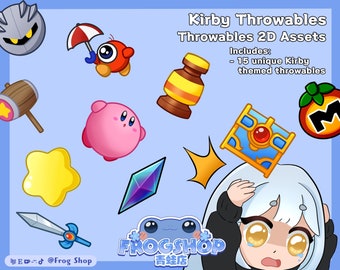 Kirby Throwables | Vtuber Streaming Assets | Twitch Integrated Throwing System