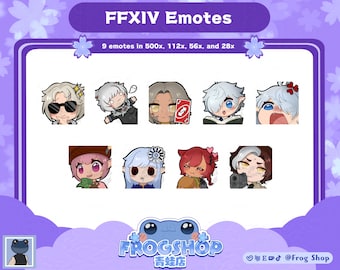FFXIV Character Emote Set for Twitch/Discord/YouTube | Streaming Asset | Game Emote | Discord Stickers | Stream Emotes