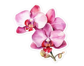 Pink Orchid Waterproof Vinyl Stickers