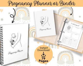 Printable Pregnancy Planner and Calendar, Pregnancy Binder, Pregnancy Checklist