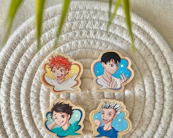 Haikyuu wood pins