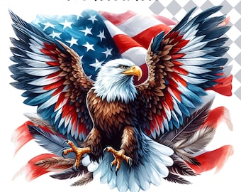 American Eagle-vlag, png-bestand: patriottische clipart (digitale download)