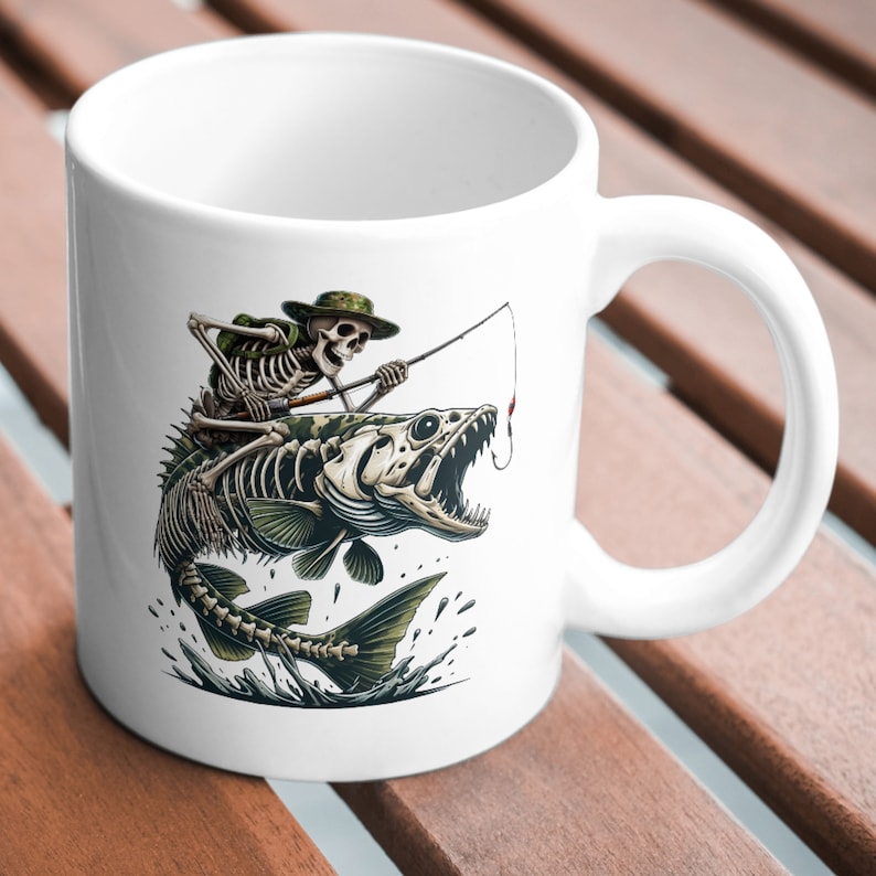 Funny Fishing Skeleton PNG: Hunter Design (digital Download) - Etsy
