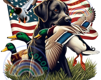 Entenjagdhund PNG: Stockente Sublimationskunst (Digitaler Download)