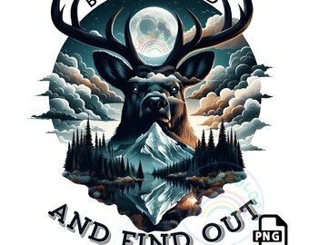 Deer Hunting PNG: Buck Around Design (Digital Download)