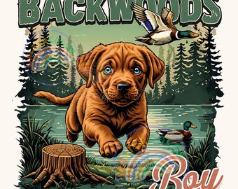 Perro de caza Labrador PNG: Bandera de EE. UU. camuflada, diseño rural (descarga digital)