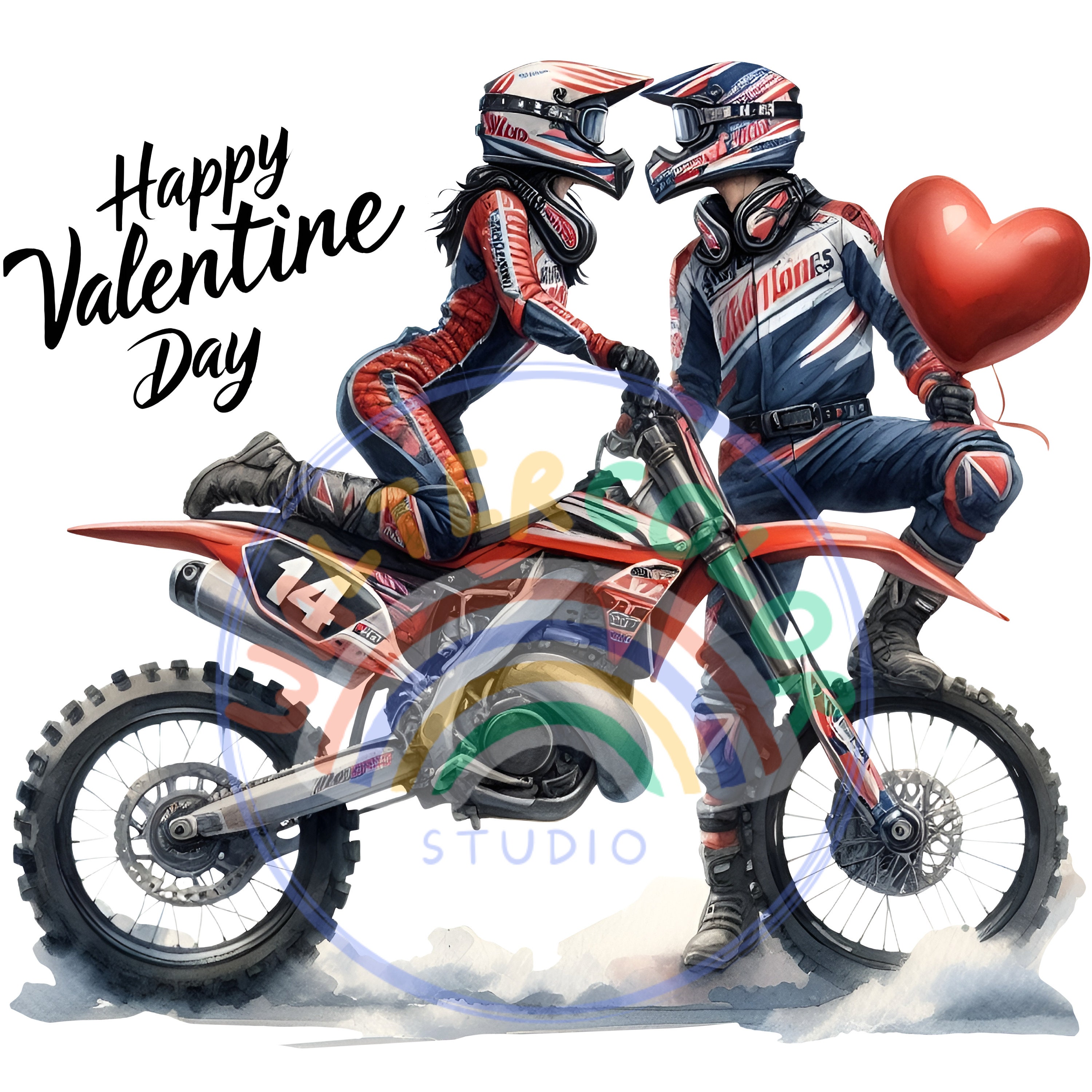 Motocross Valentine Valentine's Day Racing Valentine Motocross Dirt ...