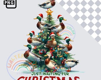 Santa Ente Weihnachtsbaum PNG | Stockentenjagd (Digital Download)